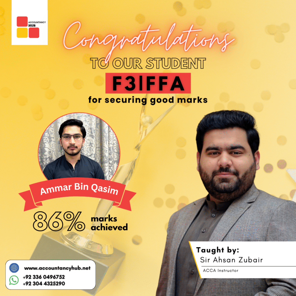 ACCA result - Ammar Bin Qasim F3 86