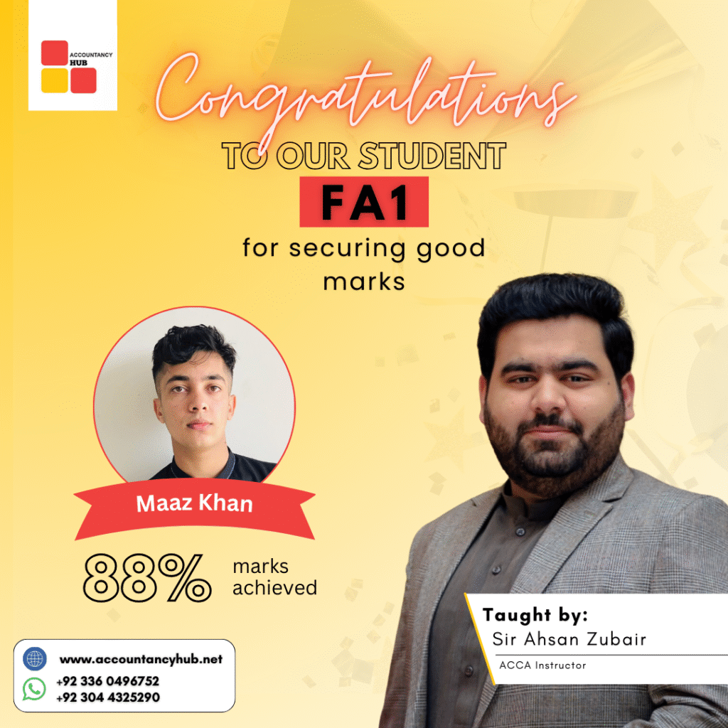 ACCA result - Maaz 88 FA1